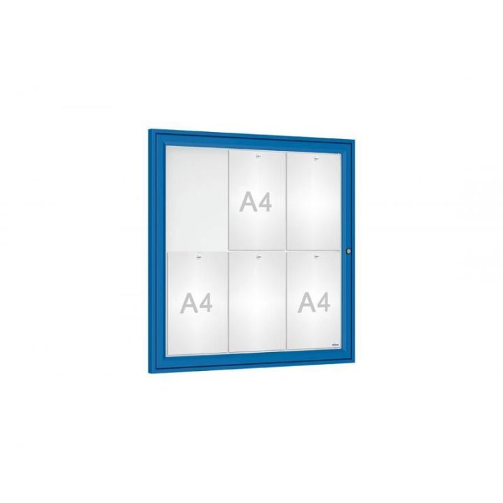 Vitrine "Référence" 6 A4 bleu RAL 5010