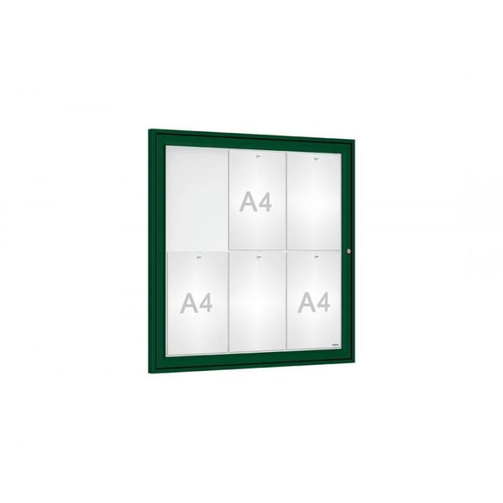 Vitrine "Référence" 6 A4 vert RAL 6005