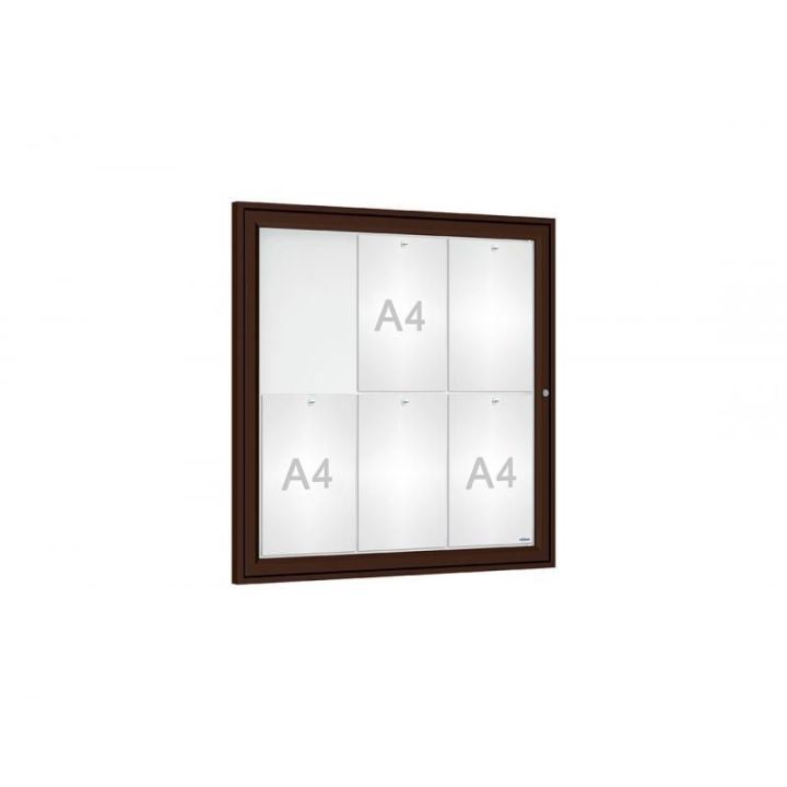 Vitrine "Référence" 6 A4 brun RAL 8017