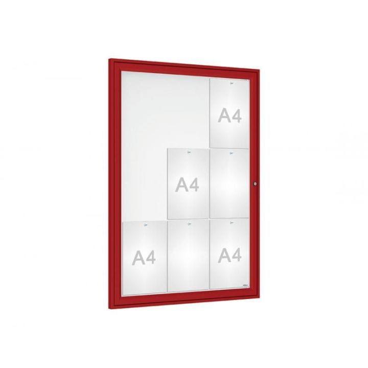 Vitrine "Référence" 9 A4 rouge RAL 3004