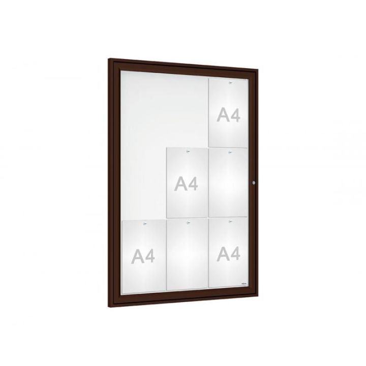 Vitrine "Référence" 9 A4 brun RAL 8017