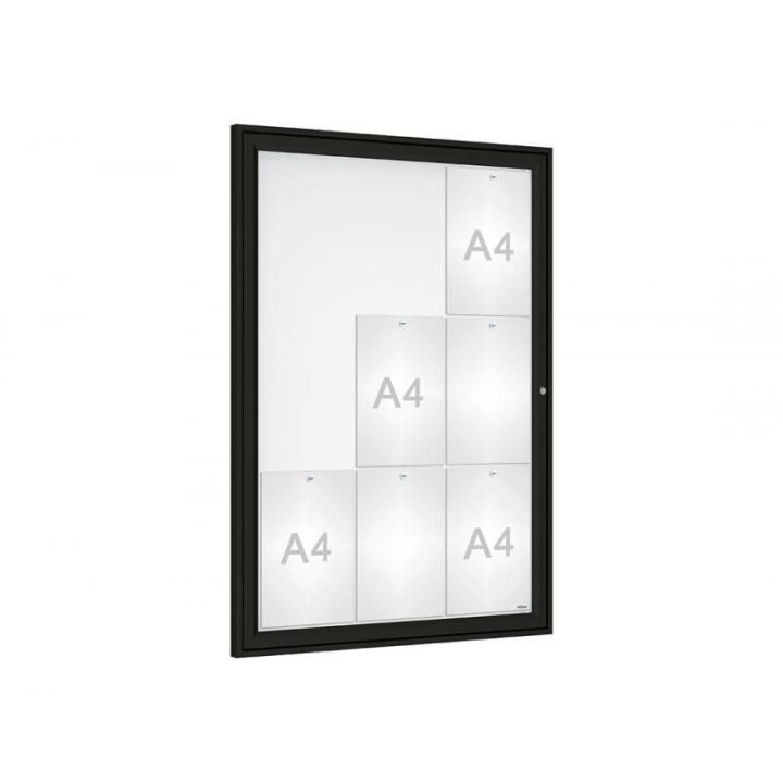 Vitrine "Référence" 9 A4 noir RAL 9005