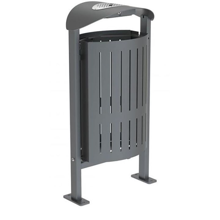 Corbeille d'extérieur Silaos acier 50 litres