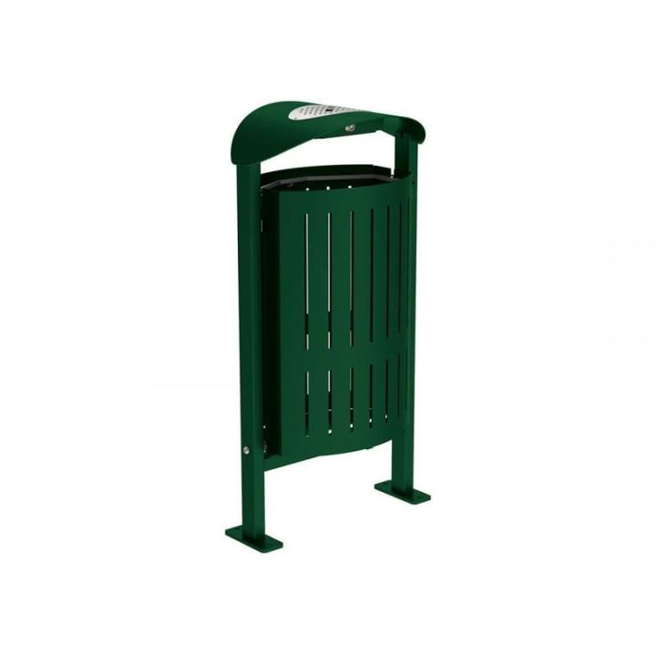 Poubelle d'extérieur Silaos acier 50 litres