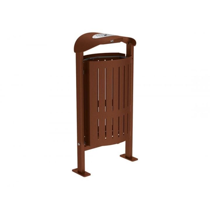 Poubelle d'extérieur Silaos acier 50 litres