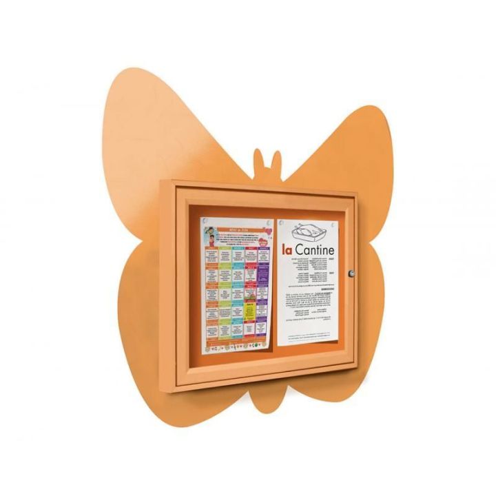 Vitrine papillon 2 A4 - orange RAL 1017