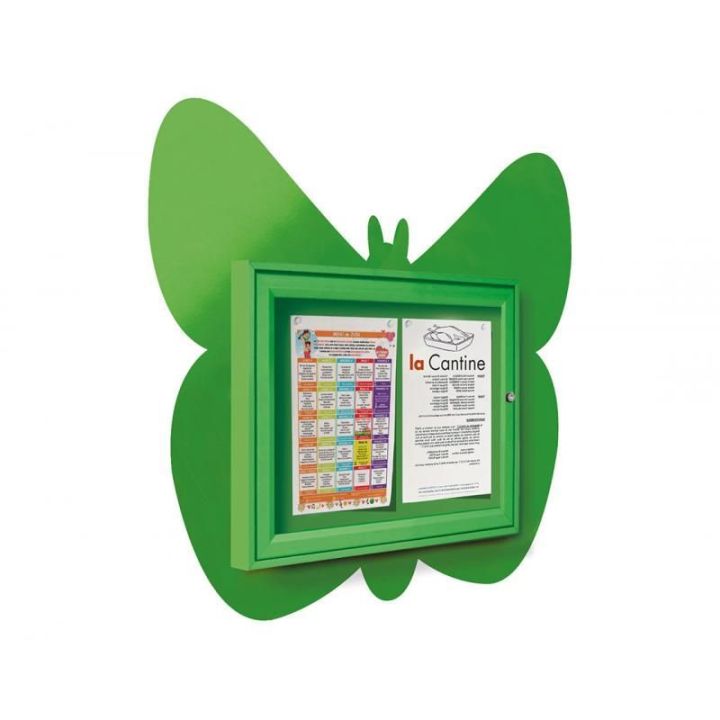Vitrine papillon 2 A4 - vert RAL 6018
