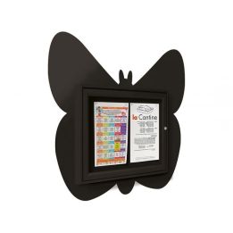 Vitrine papillon 2 A4 - noir RAL 9005