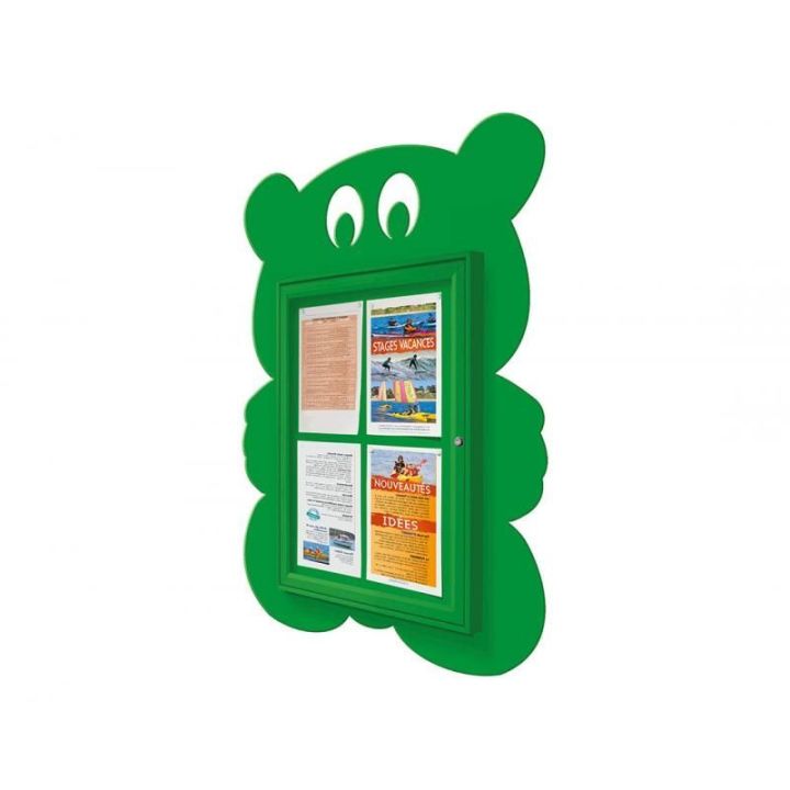 Vitrine ourson 4 A4 - vert RAL 6018