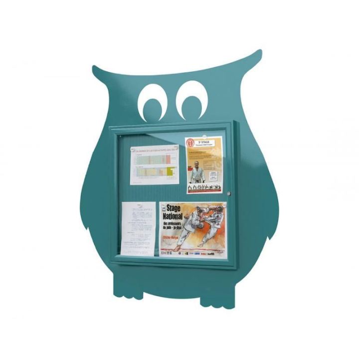 Vitrine hibou 6 A4 - bleu RAL 6034