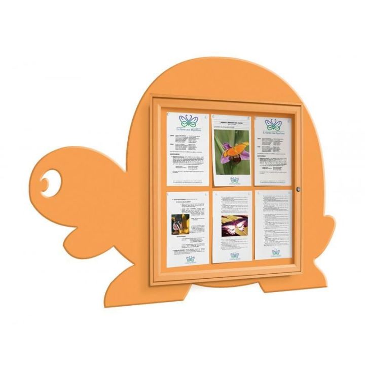 Vitrine tortue 6 A4 - orange RAL 1017