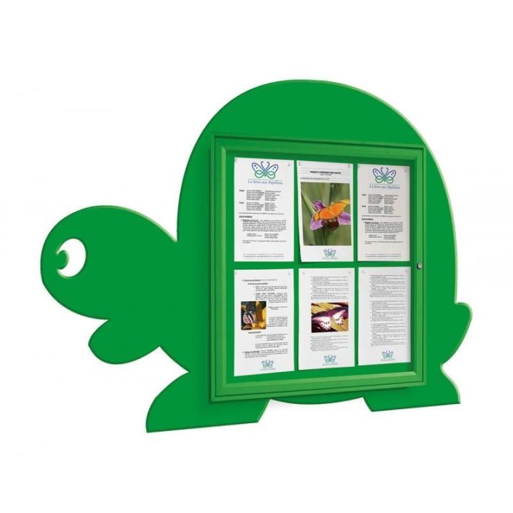 Vitrine tortue 6 A4 - vert RAL 6018