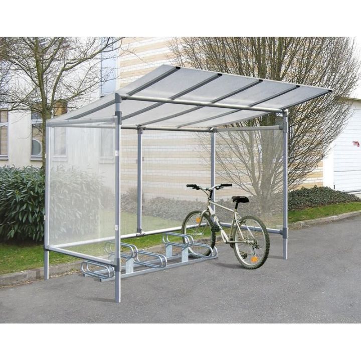 Support cycles 5 places en acier galvanisé à emplacements décalés