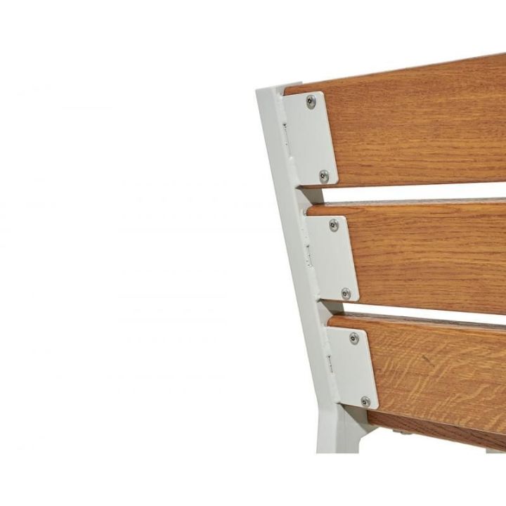 Banc Silaos® sénior Aspect Corten finition acajou 1200 mm