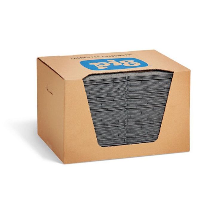 Feuilles-tapis universels NewPIG MAT240 avec carton distributeur |  Absorbant universel