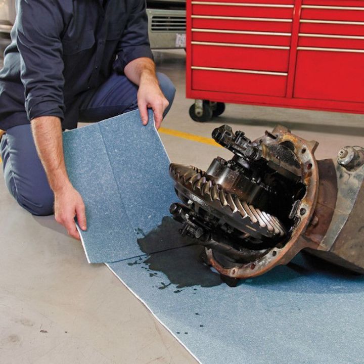 Rouleau de tapis absorbant bleu