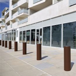 Borne acier avec pommeau inox