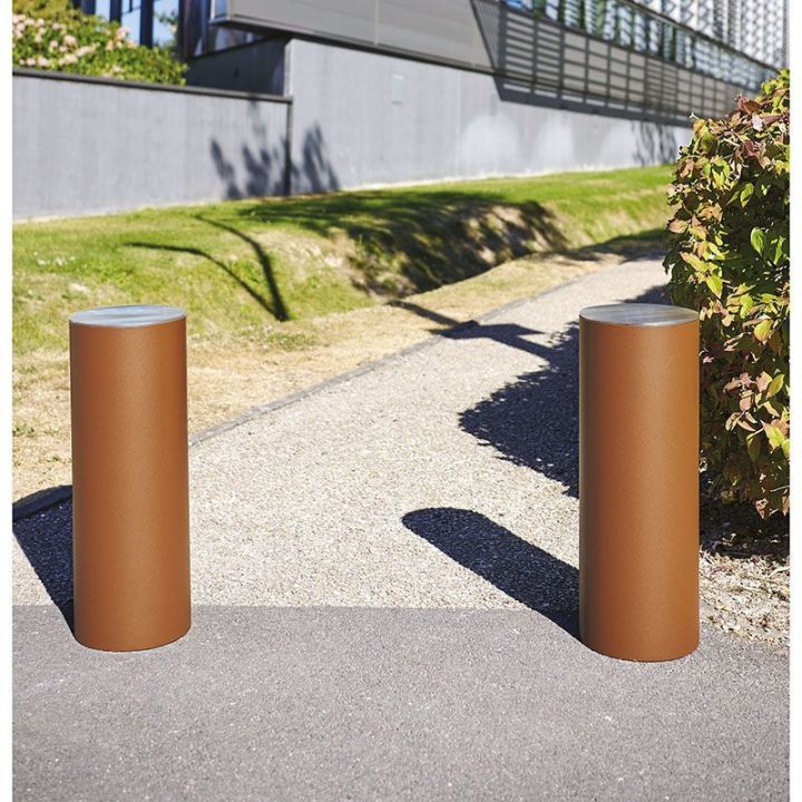 Borne acier avec pommeau inox