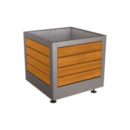 Bac à palmier Silaos® acier et bois