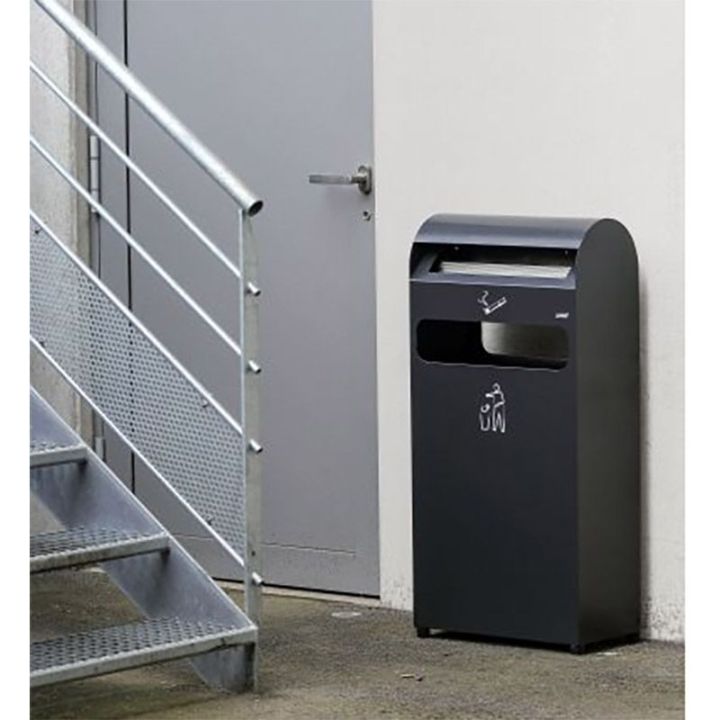Conteneur à déchets avec cendrier | Combiné cendrier-poubelle pour l'exterieur