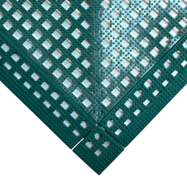 Dalle de sol en PVC souple et drainante - Caillebotis industriels FLEXI-DECK INDUSTRY vert