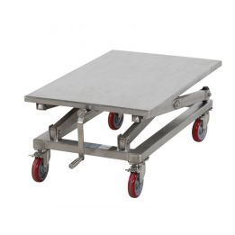 Table élévatrice en inox à manivelle | Tables élévatrices