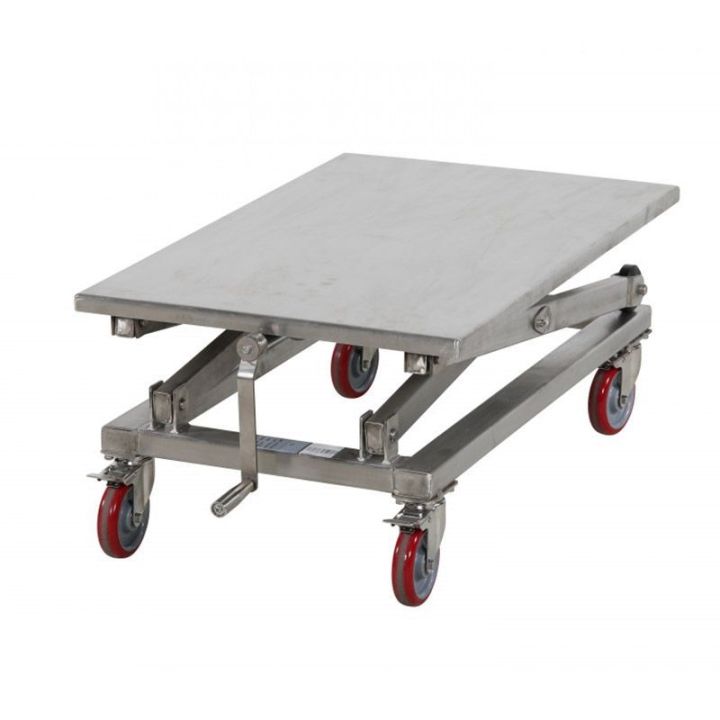 Table élévatrice en inox à manivelle | Tables élévatrices