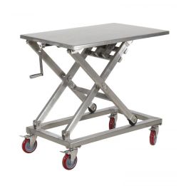 Table élévatrice en inox à manivelle | Tables élévatrices