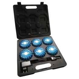 Mallette de 6 lampes de chantier clignotantes à LED