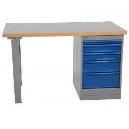 Etabli d'atelier 500 kg avec 5 tiroirs