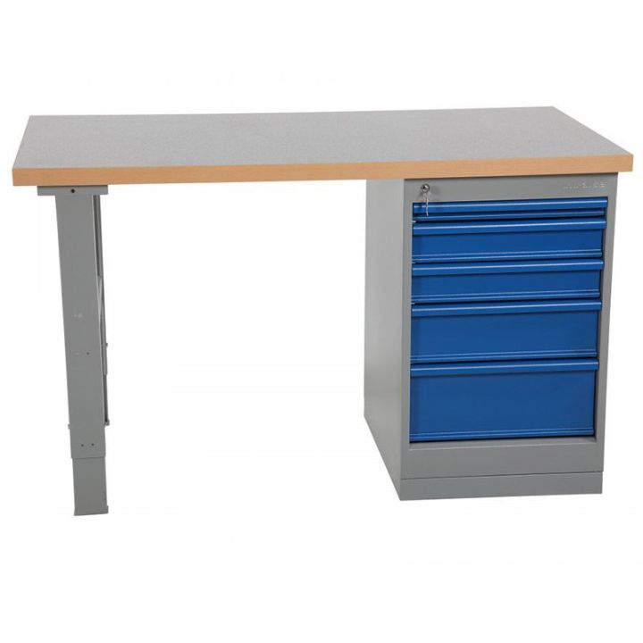 Etabli d'atelier 500 kg avec 5 tiroirs