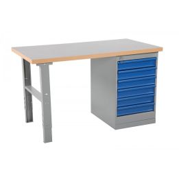 Etabli d'atelier 500 kg avec 6 tiroirs