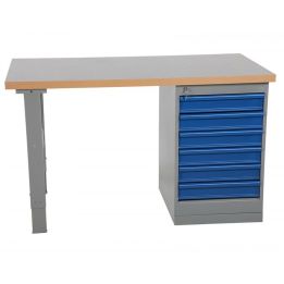 Etabli d'atelier 500 kg avec 6 tiroirs