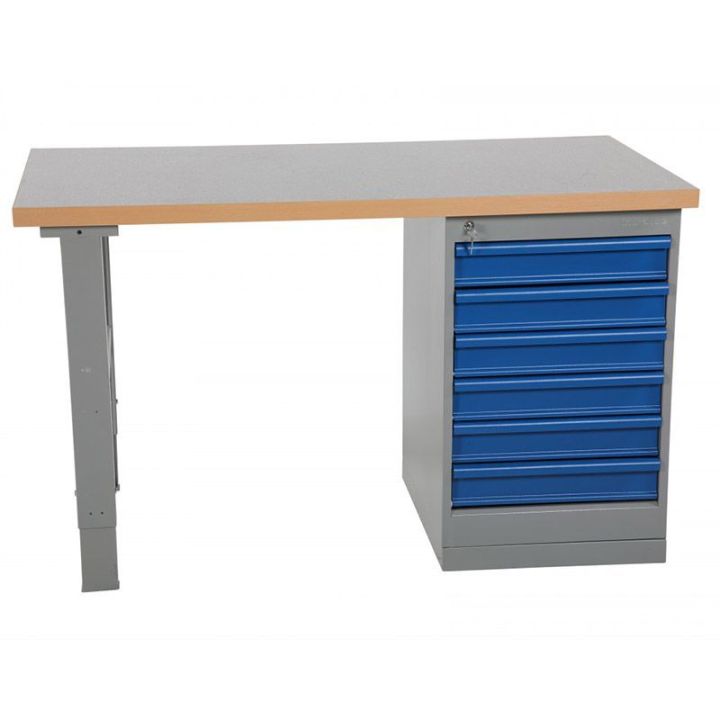 Etabli d'atelier 500 kg avec 6 tiroirs