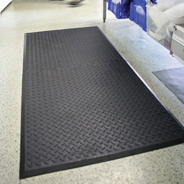 Tapis agroalimentaire antidérapant - Dalle tôle diamant