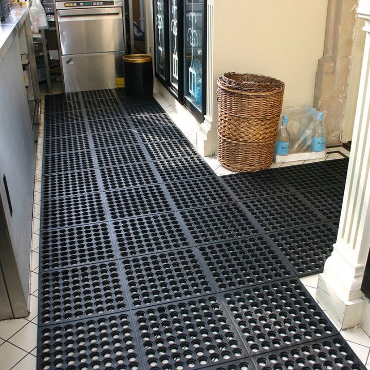 Dalles de caillebotis modulables en caoutchouc - FATIGUE-STEP CATERING